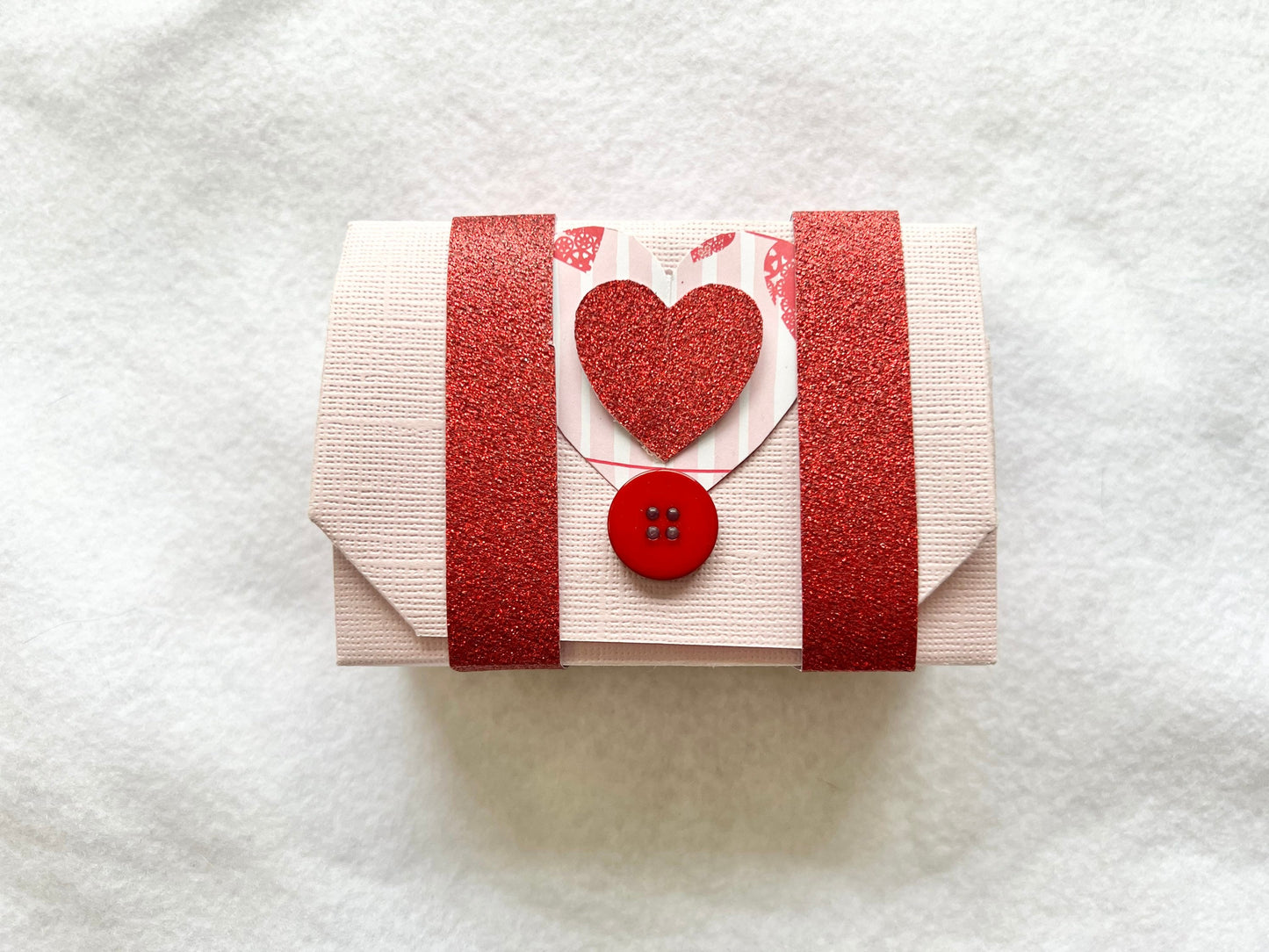 Red Pink Origami Gift Box, Red and Pink Gift Wrap, Gift for Her, Mothers Day Gift Idea, Folded Gift Box, Handmade Gift Box