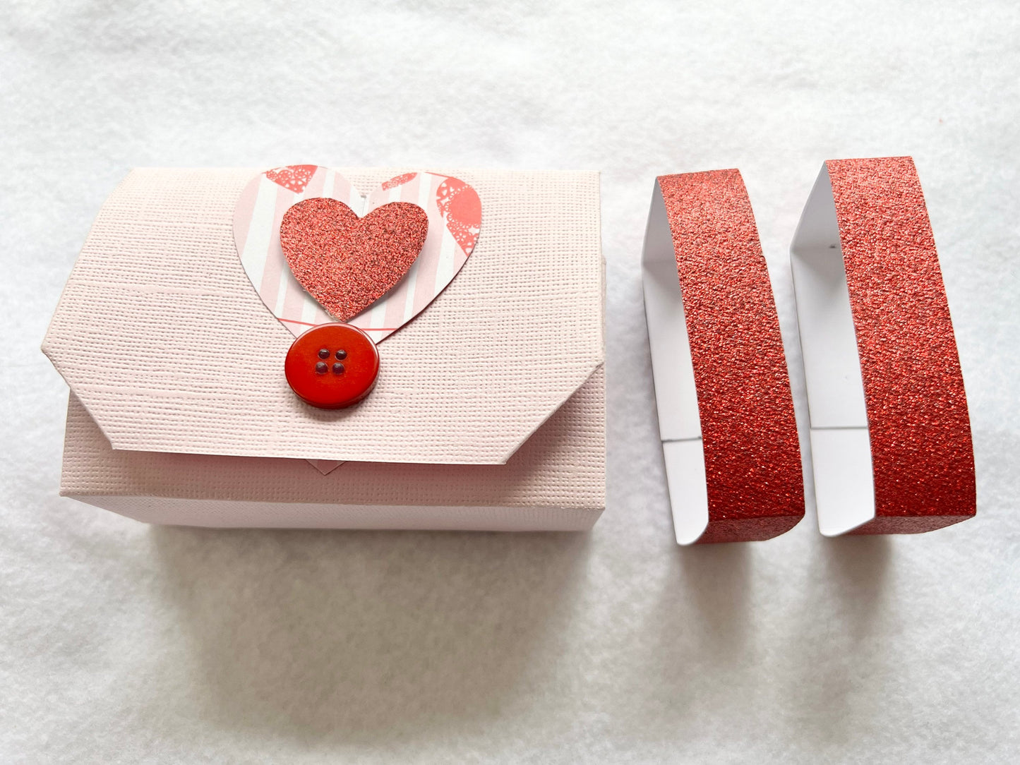 Red Pink Origami Gift Box, Red and Pink Gift Wrap, Gift for Her, Mothers Day Gift Idea, Folded Gift Box, Handmade Gift Box