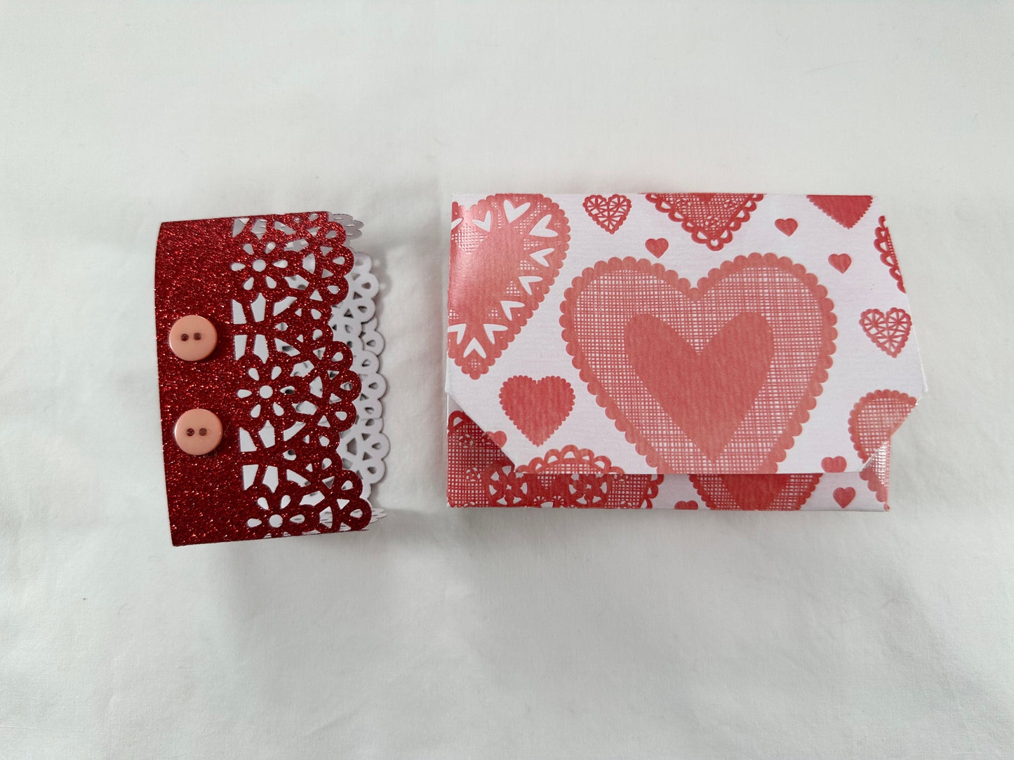 Red and White Origami Gift Box, Red and White Gift Wrap, Gift for Her, Handmade Gift Box, Origami Gift for Mom, Gift for Daughter