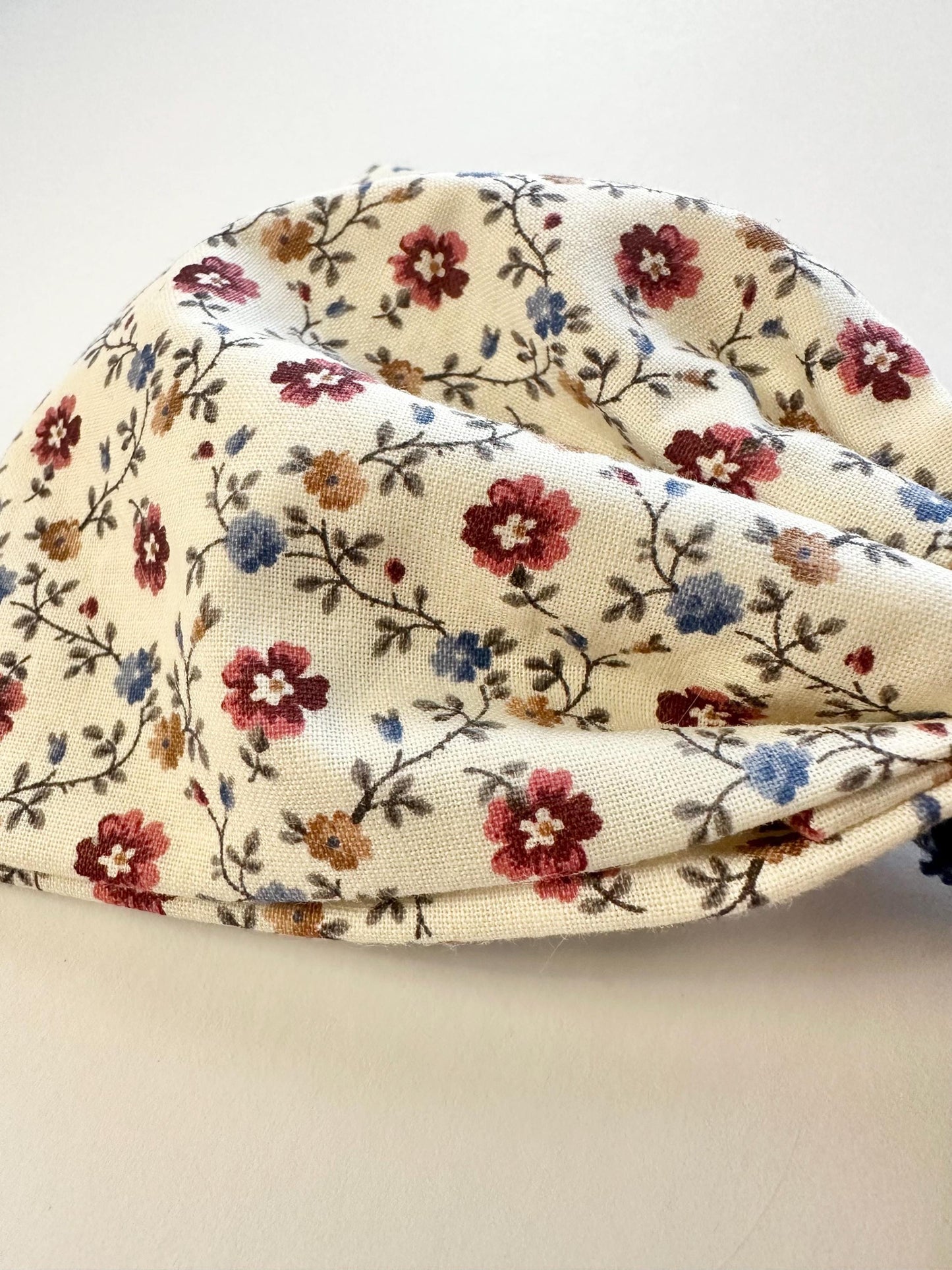 Big Cotton Floral Print Hair Bow Alligator Clip Attachment