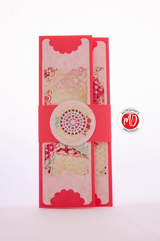 Handcrafted Coral Pink Check Holder – A Stylish & Thoughtful Way to Gift