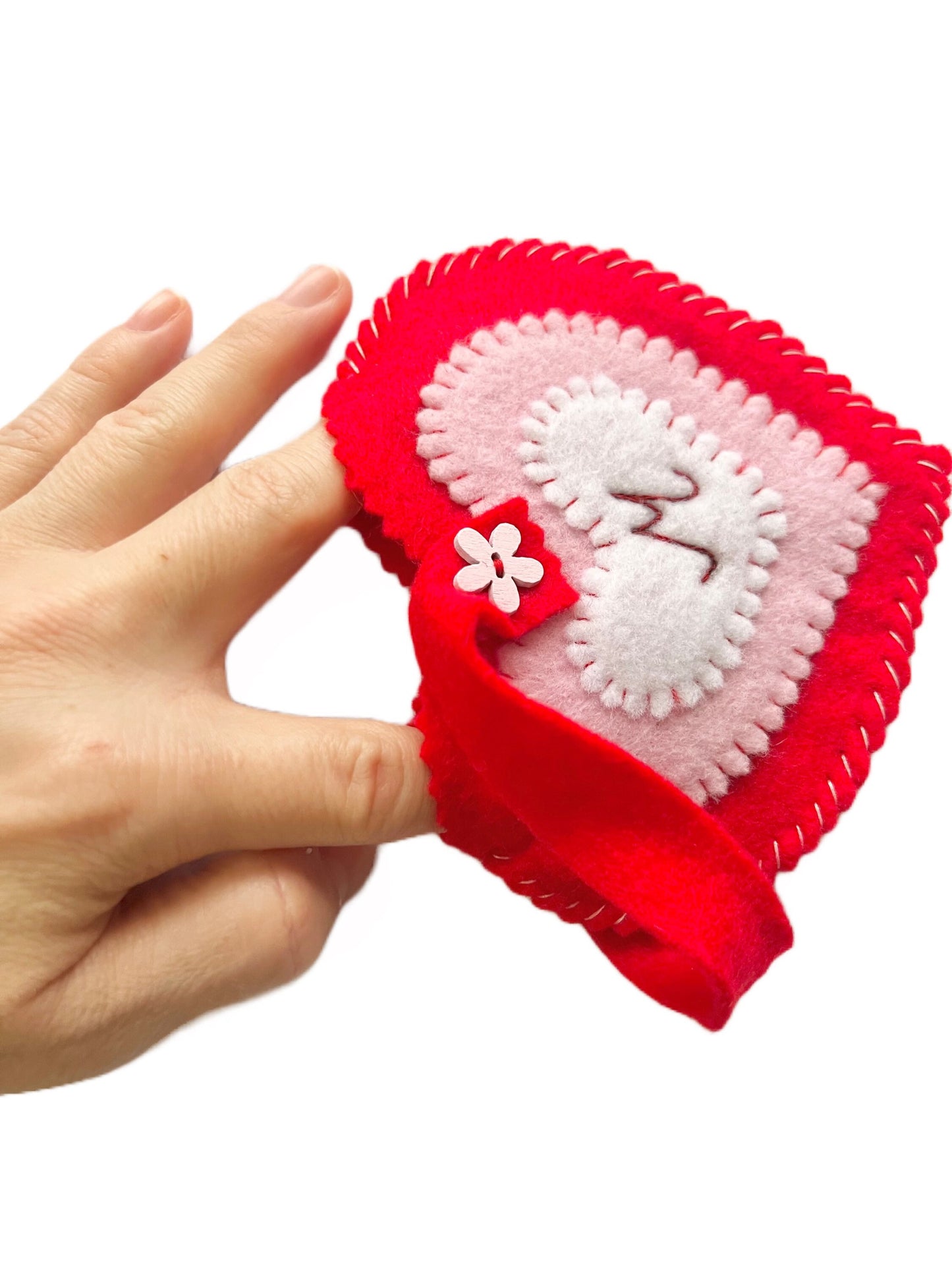 Christmas Felt Gift Bag, Gift for Her, Valentine for Child, Children’s Valentine