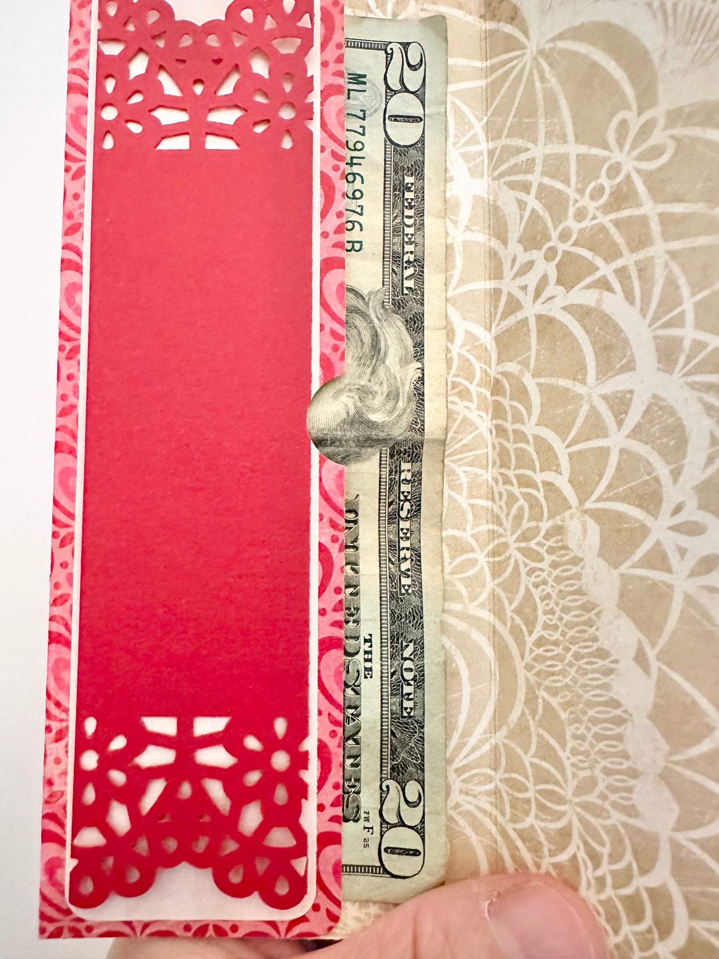 Elegant Red Gift Envelope – Perfect for Her | Money Holder, Check Sleeve, Love Gift
