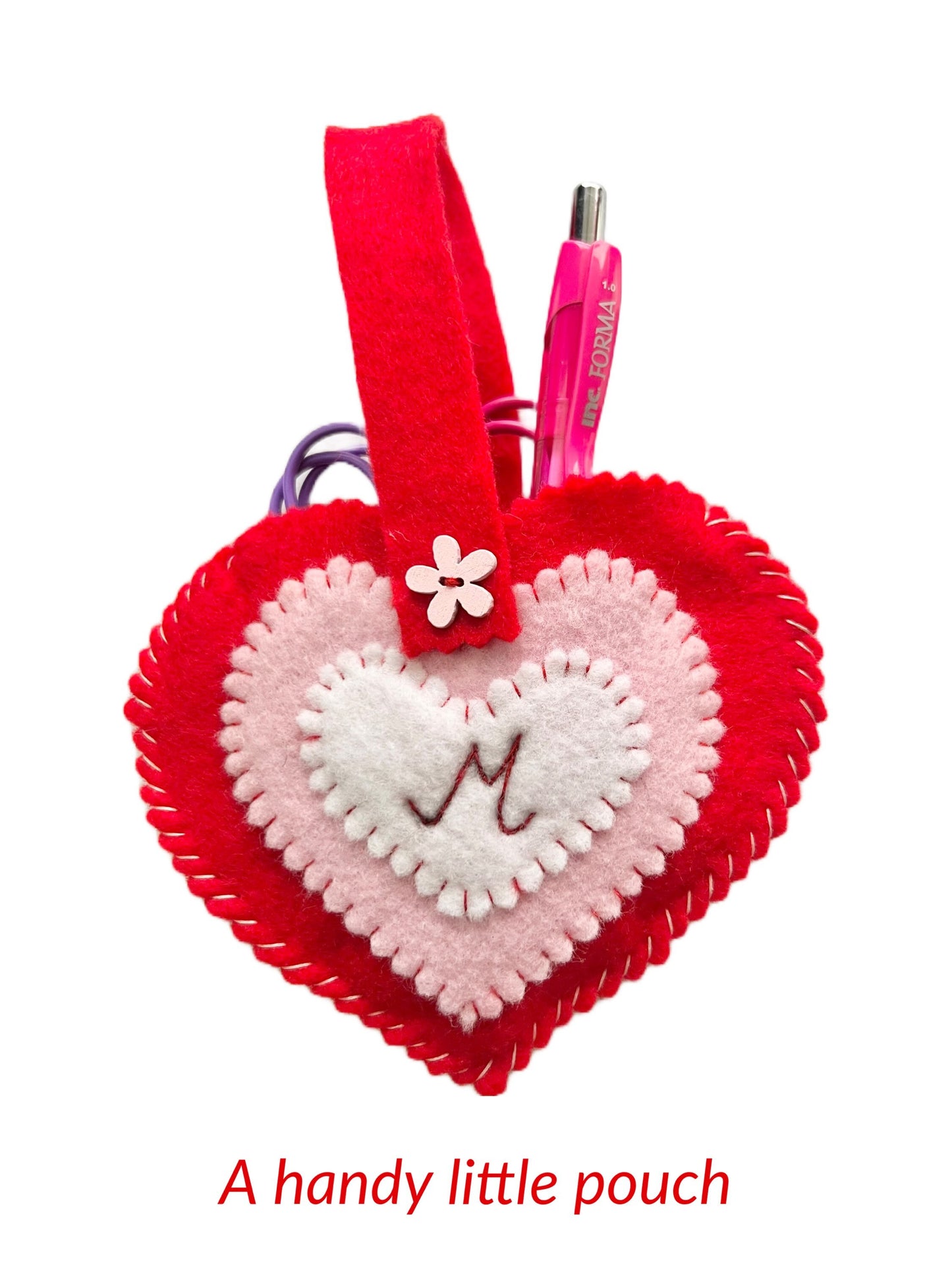 Christmas Felt Gift Bag, Gift for Her, Valentine for Child, Children’s Valentine