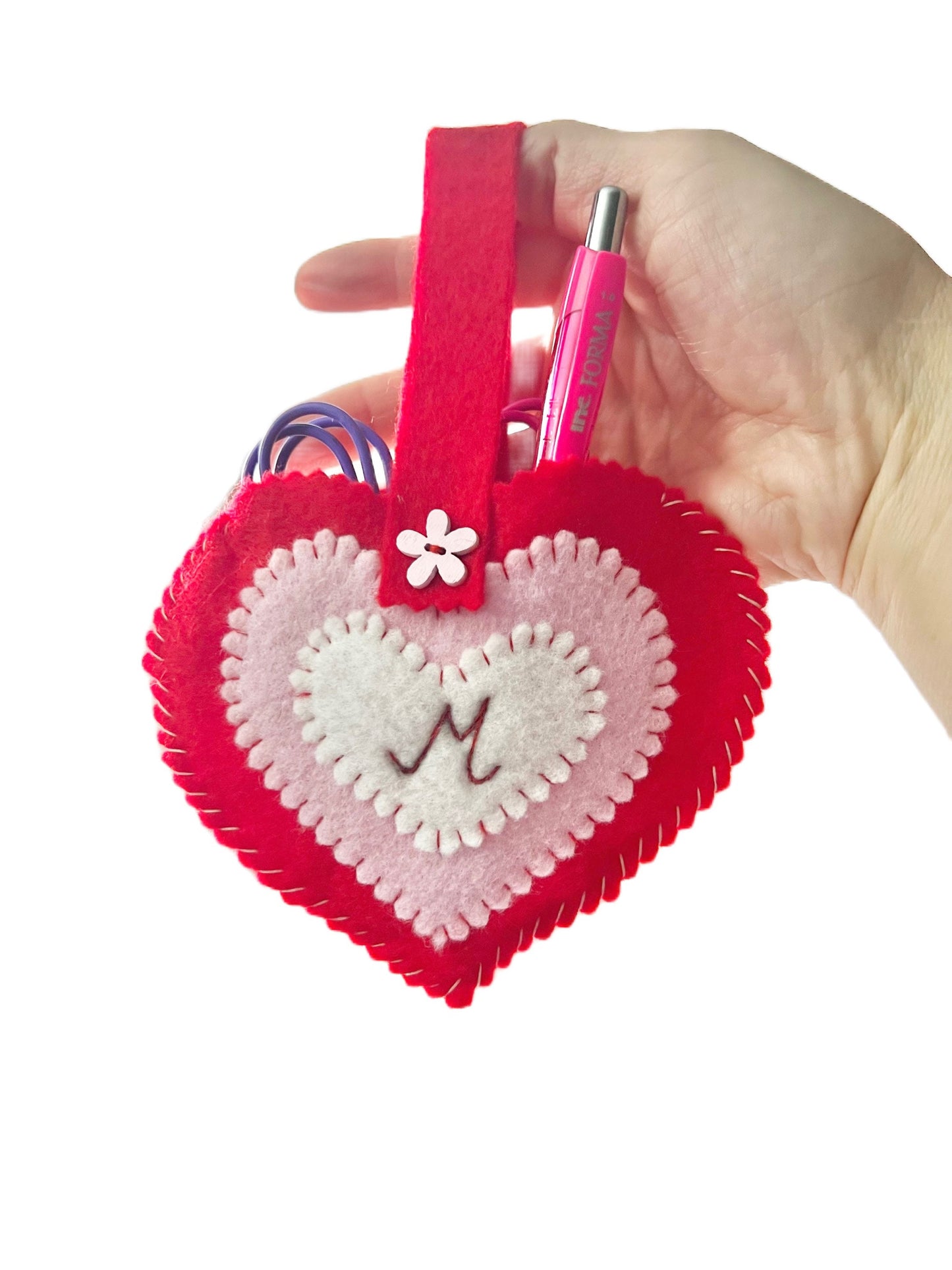 Christmas Felt Gift Bag, Gift for Her, Valentine for Child, Children’s Valentine