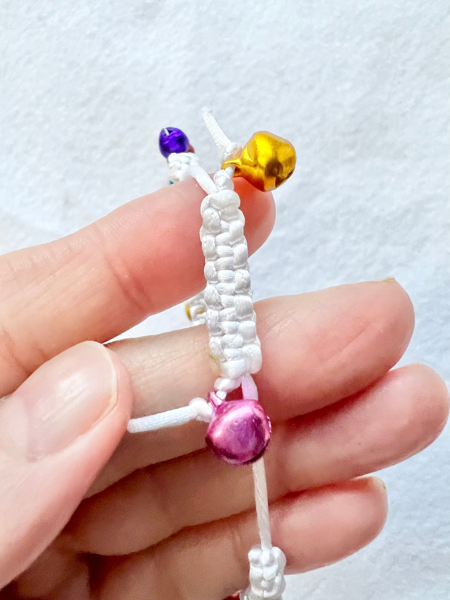 Handmade Rainbow Bell Bracelet – Adjustable, Whimsical & Charming