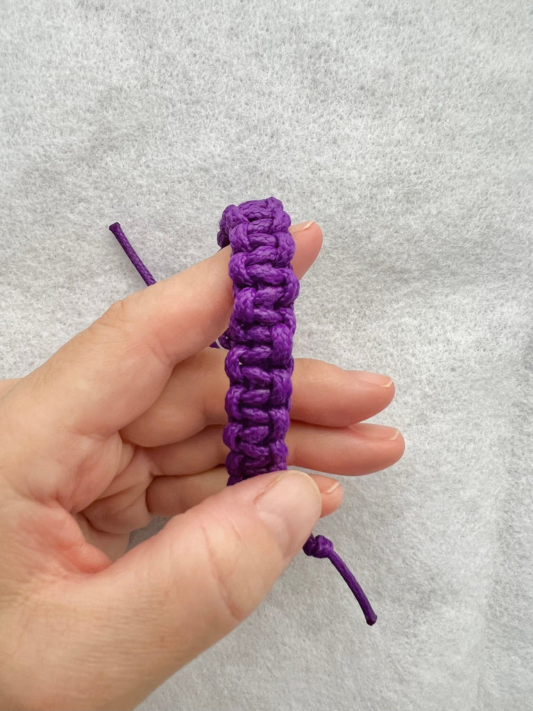Handmade Deep Purple Macramé Bracelet – Adjustable, Unisex & Friendship Gift