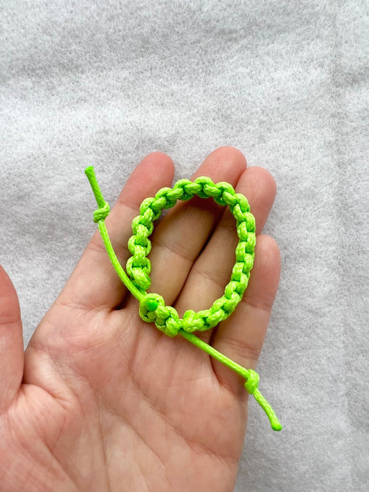 St. Patricks Green Bracelet, Bright Green Braided Anklet, Green Bracelet, Braided Rakhi, Neon Green Macrame Bracelet, Rakhi Anklet