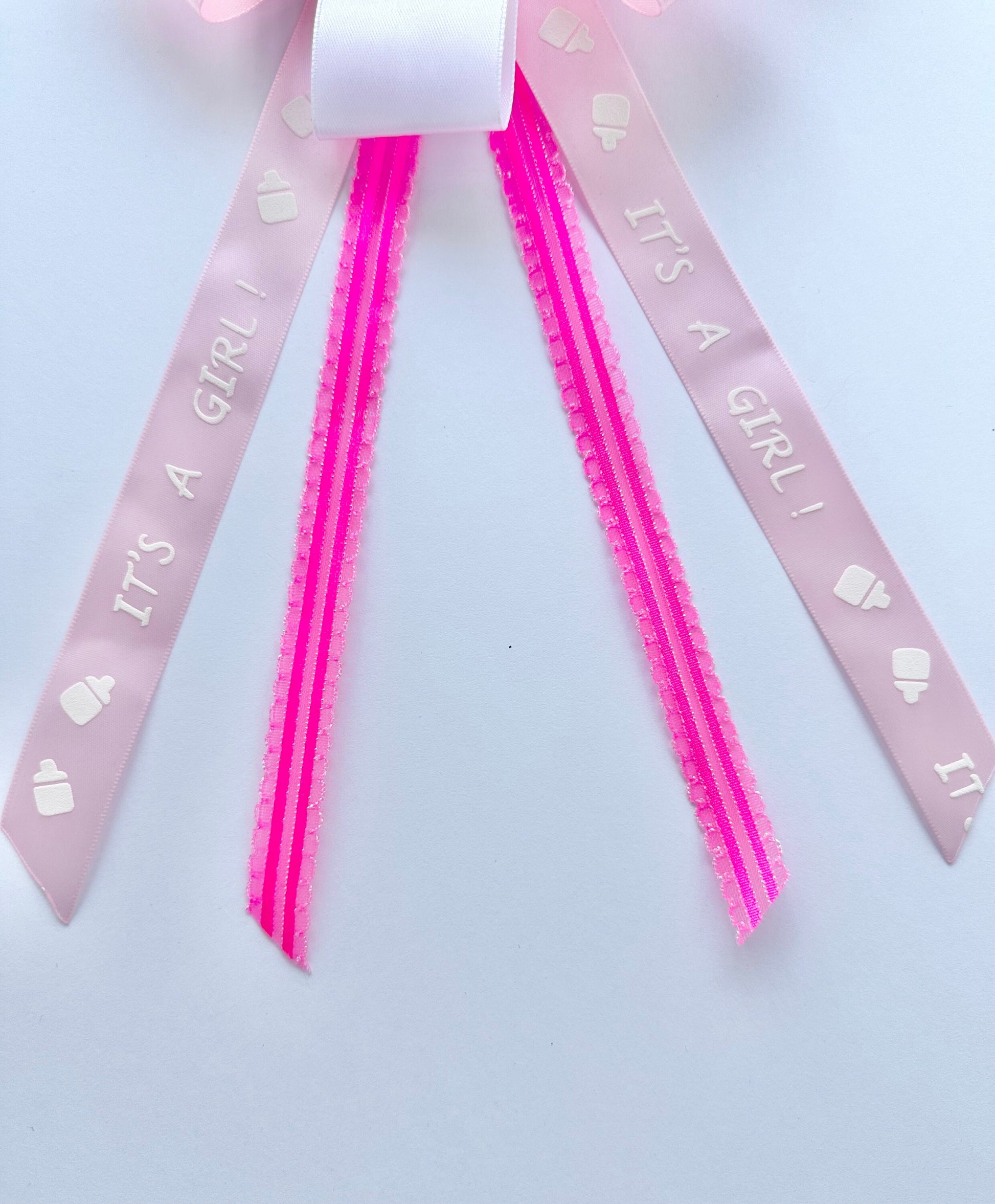 Baby Shower Bow, Baby Girl Bow, Pink Bow, Pink Hair Bow, Baby Shower Pin, Little Girl Bow Baby Shower Gift