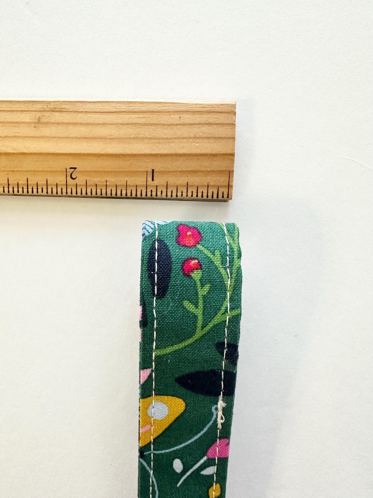 Forest Mushroom Fabric Key Fob Keychain | Green Nature Wristlet Keychain | Handmade Key Fob with Key Ring | Woodland Accessory