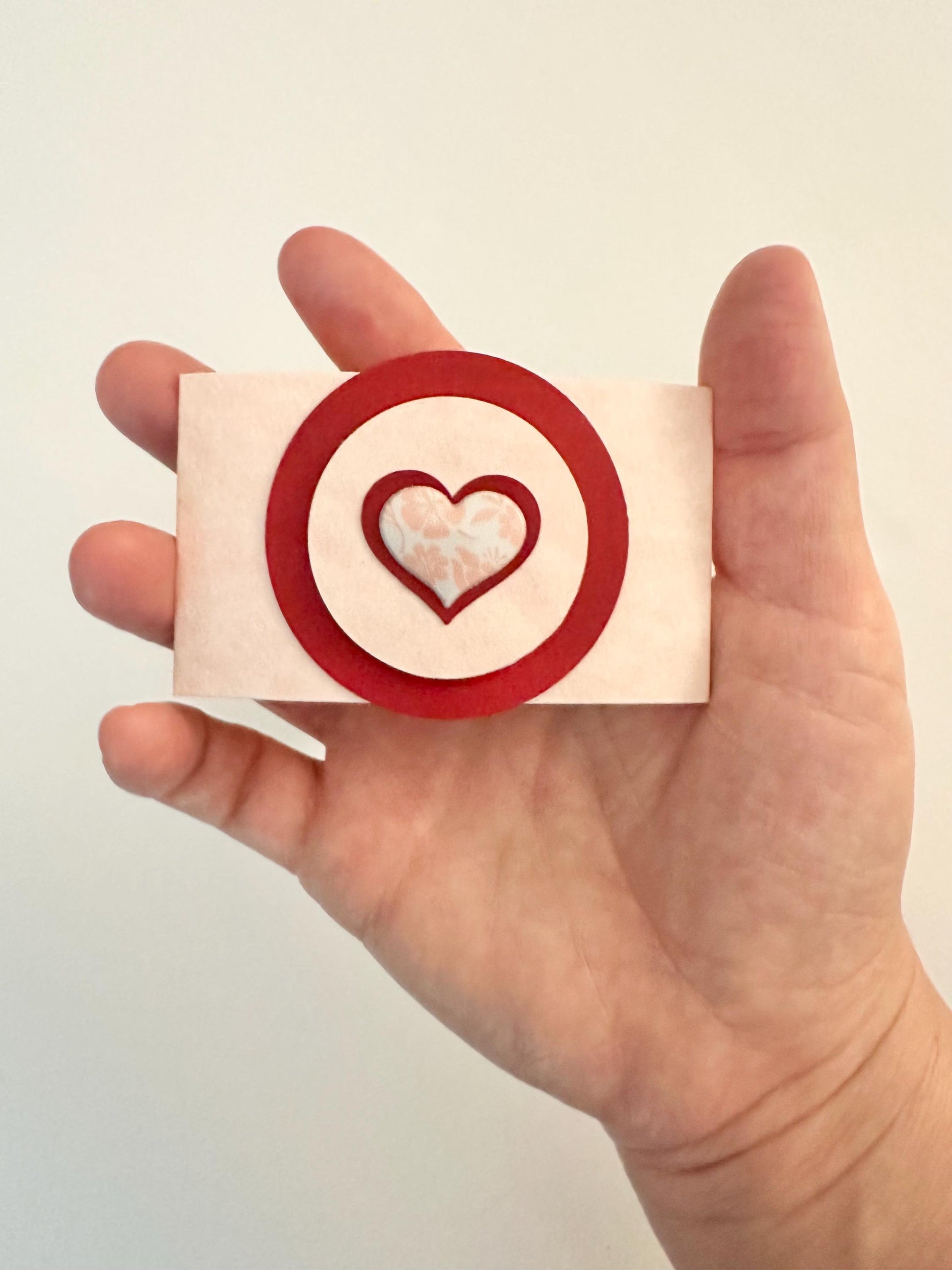 Handmade Valentine Gift Envelope | Pink, Red & White Hearts on Black Background | Cash and Gift Card Holder