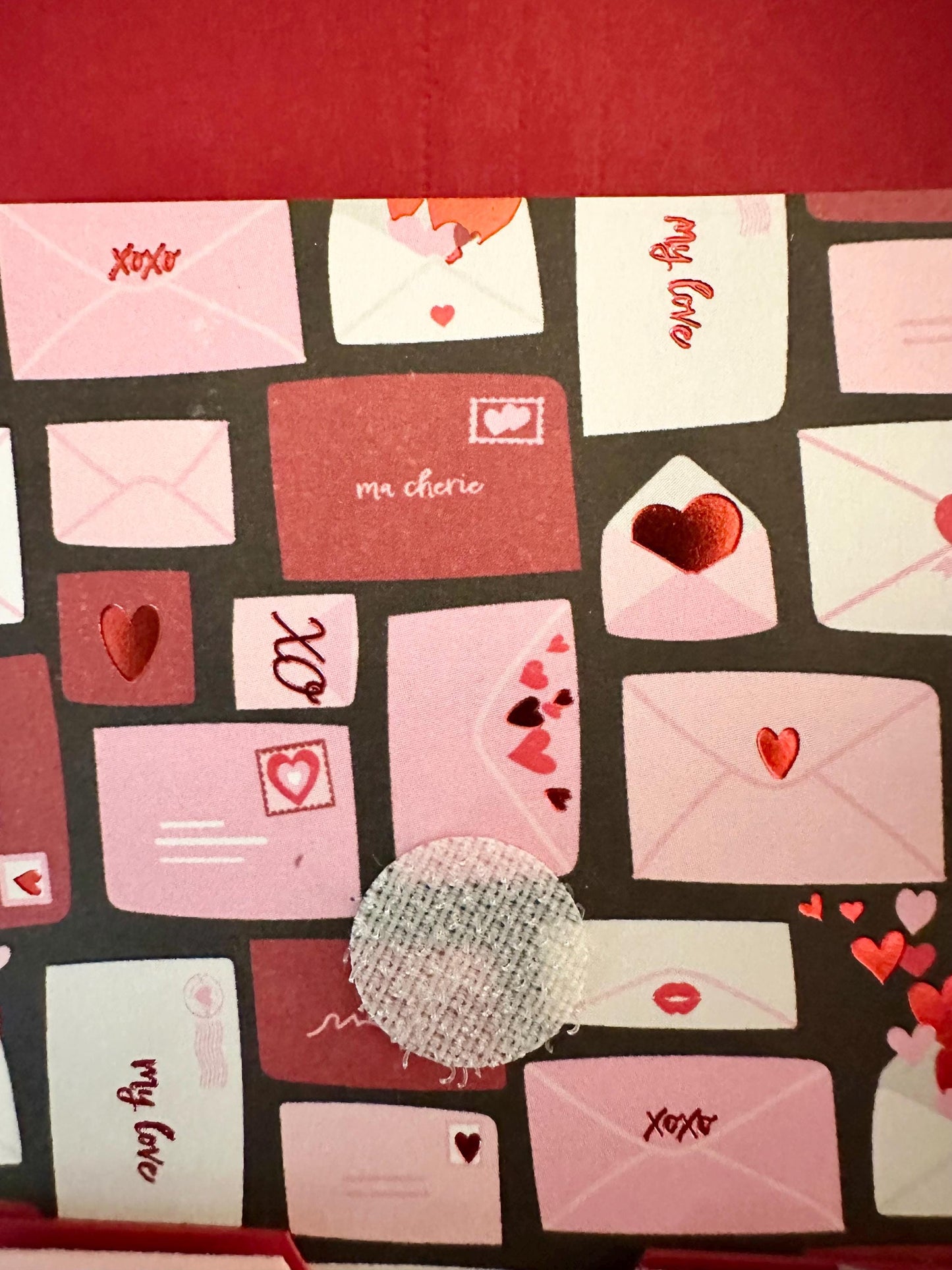 3D Paper Backpack Gift Box - Handmade Cardstock Favor Bag with Bow and Ribbon Straps - Pink & Red Envelope Print - Cute Stationery Holder