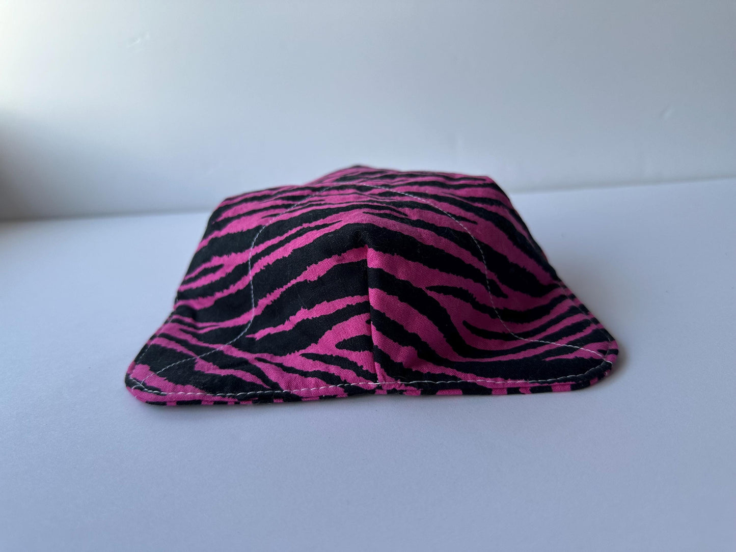 Fuchsia Pink & Black Zebra Stripe Bowl Cozy | Handmade Hot Bowl Holder | Kitchen Accessory